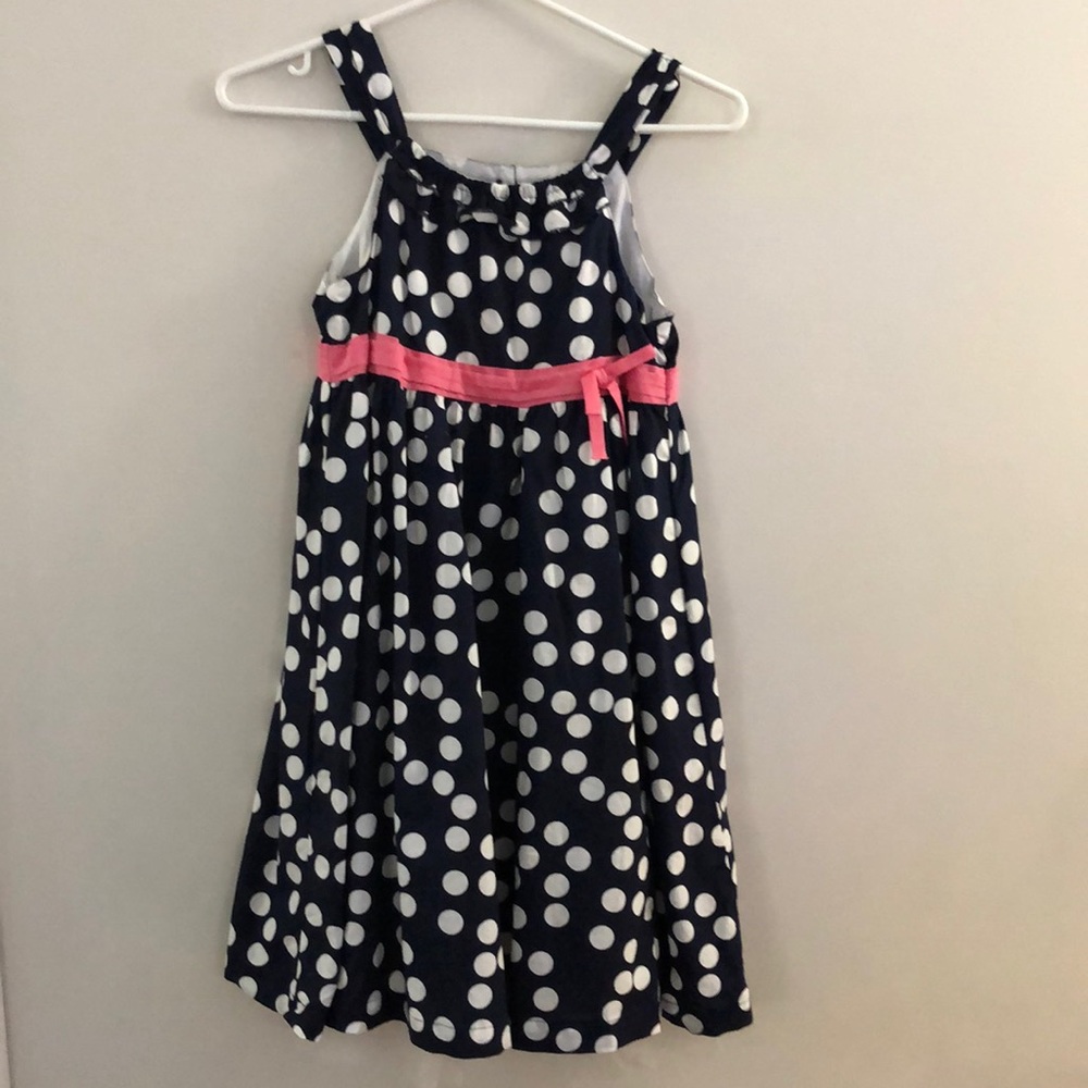 OshKosh B'Gosh polka dot navy girls summer dress size 10